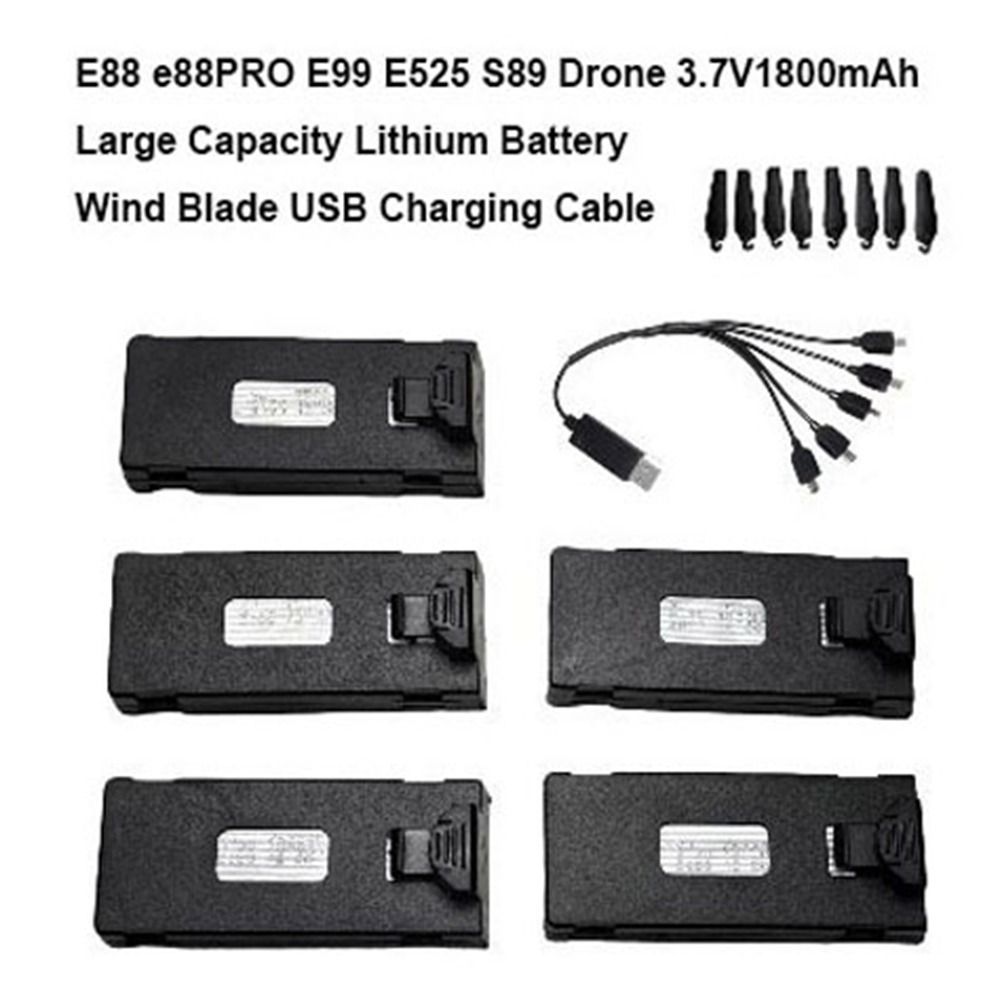 Eachine Drone E010 - Czarna bateria litowa 3,7 V 1800